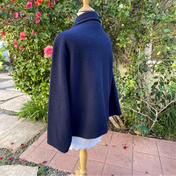 Cambridge Dry Goods Classic Preppy Sweater Cardigan Blue Pockets Brass Buttons - Picture 6 of 16